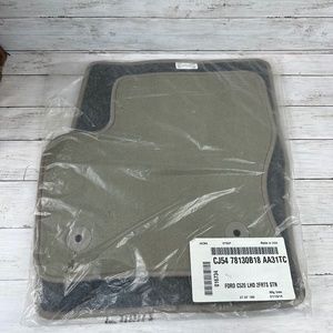 Ford C520 Stone Tan 2 Piece Front Floor Mat Set CJ54 78130B18‎ AA31TC NOS